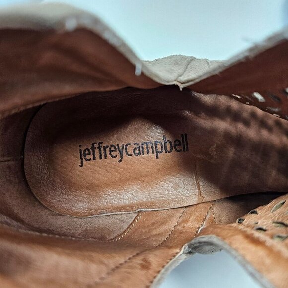 Jeffrey Campbell Taggart Booties Taupe Women's Size 8.5 Boho Festival Hippie - Picture 9 of 11
